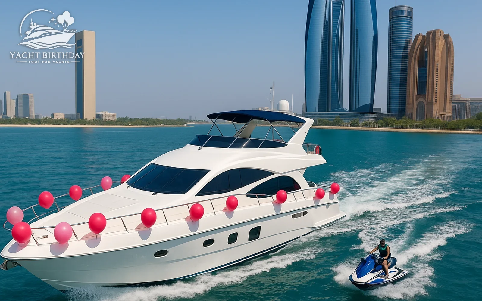 Decorated yacht jet ski dubai