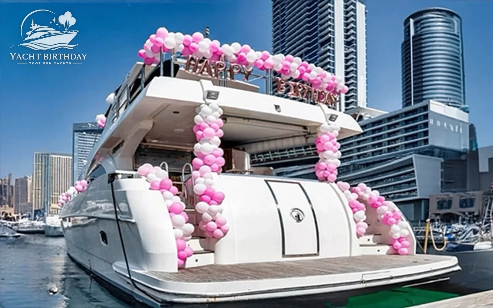 Dubai yacht party price balloon decor