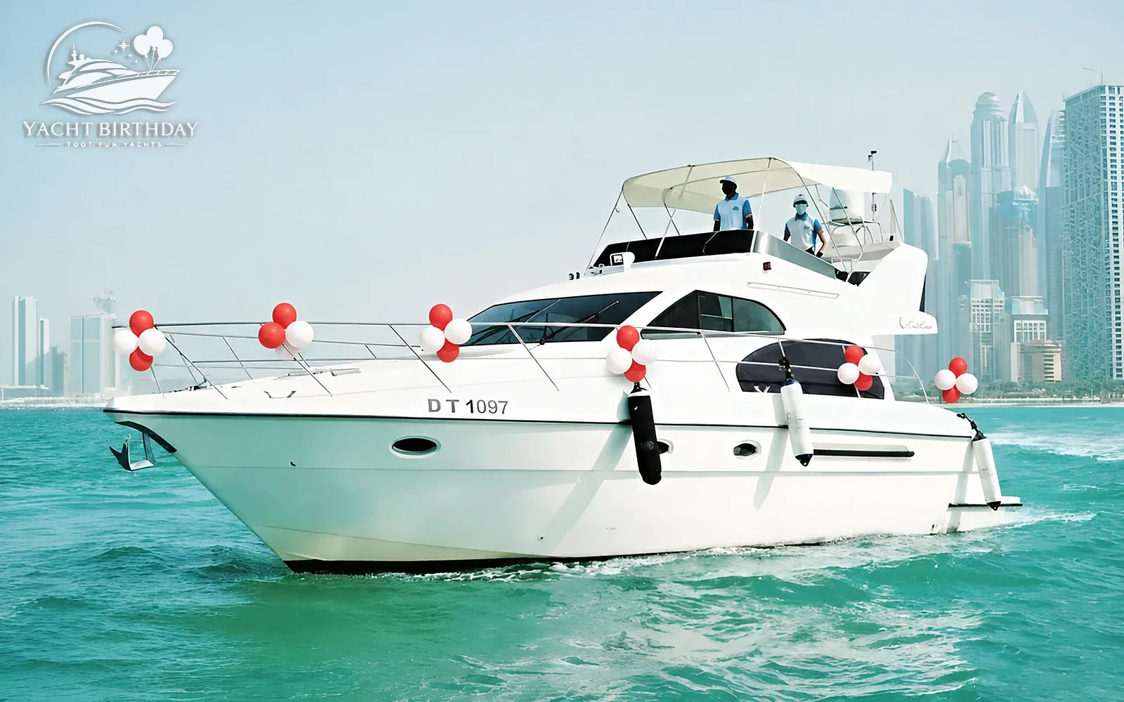 Majesty 48 decorated birthday yacht dubai