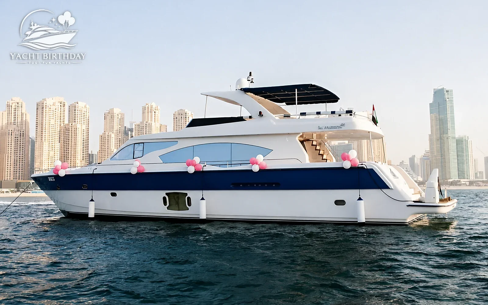 Gulf Craft 90 Ft Yacht Birthday Dubai Marina